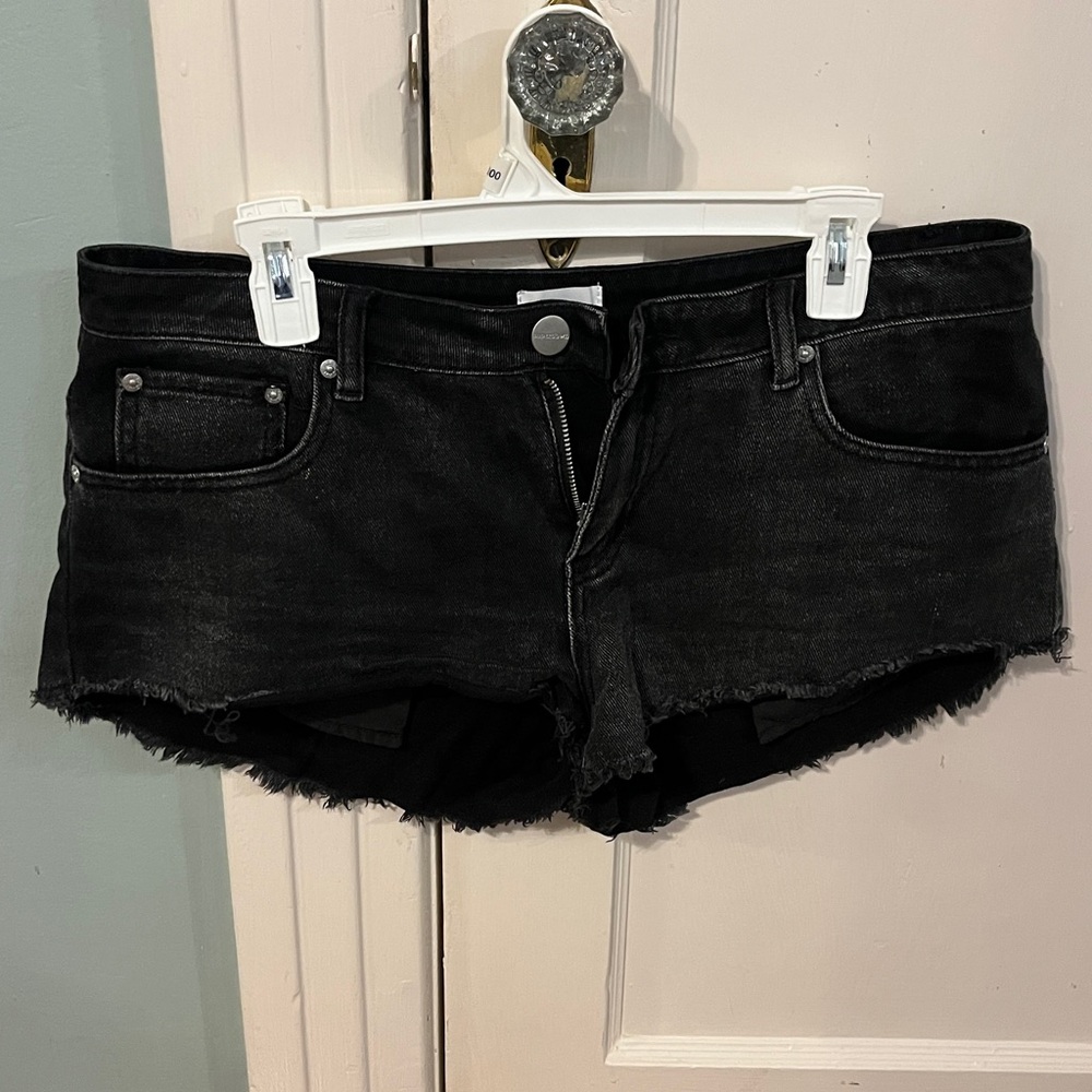 Black Denim Women's Shorts